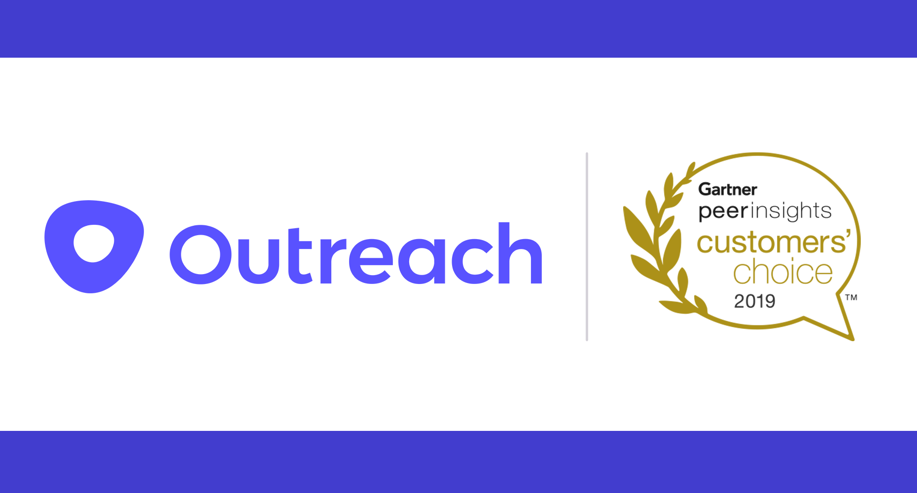 Gartner peer insights customer choice 2019 outreach badge