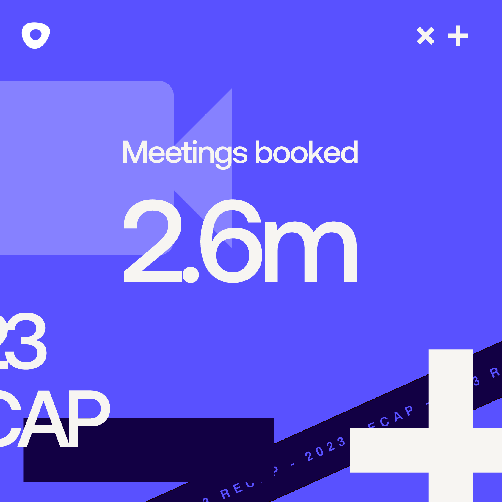 outreach 2023 graphic showing 2.6 million meetings booked