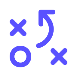 small icon with x, o, and an arrow