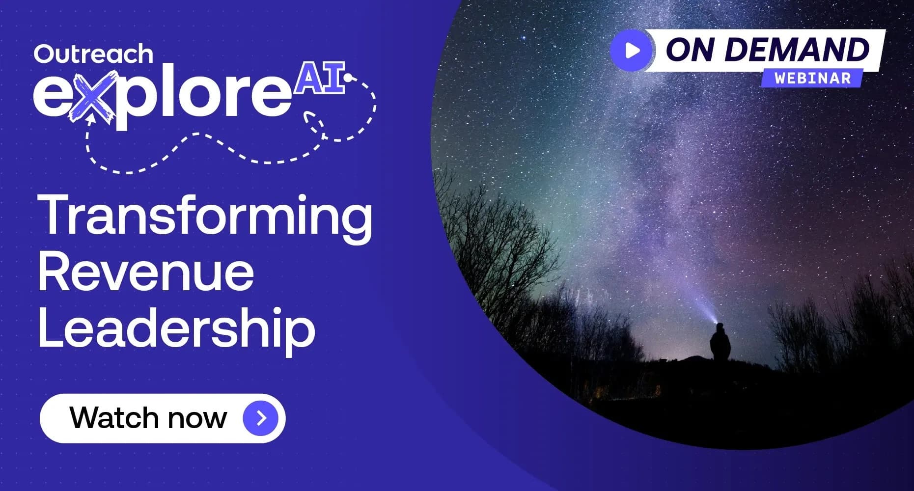 Header image for the, “From AI Assistance to AI Orchestration: Key Takeaways From Outreach's Explore AI Webinar” blog post.