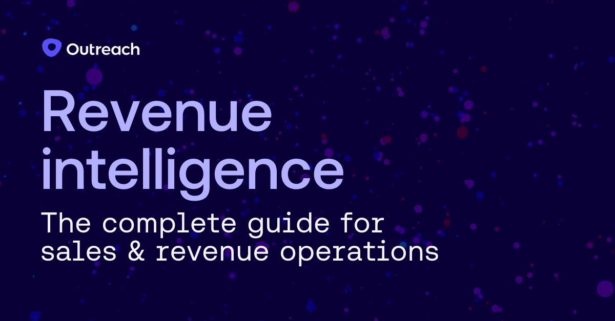 Dark background with text "Revenue intelligence: The complete guide for sales & revenue operations"