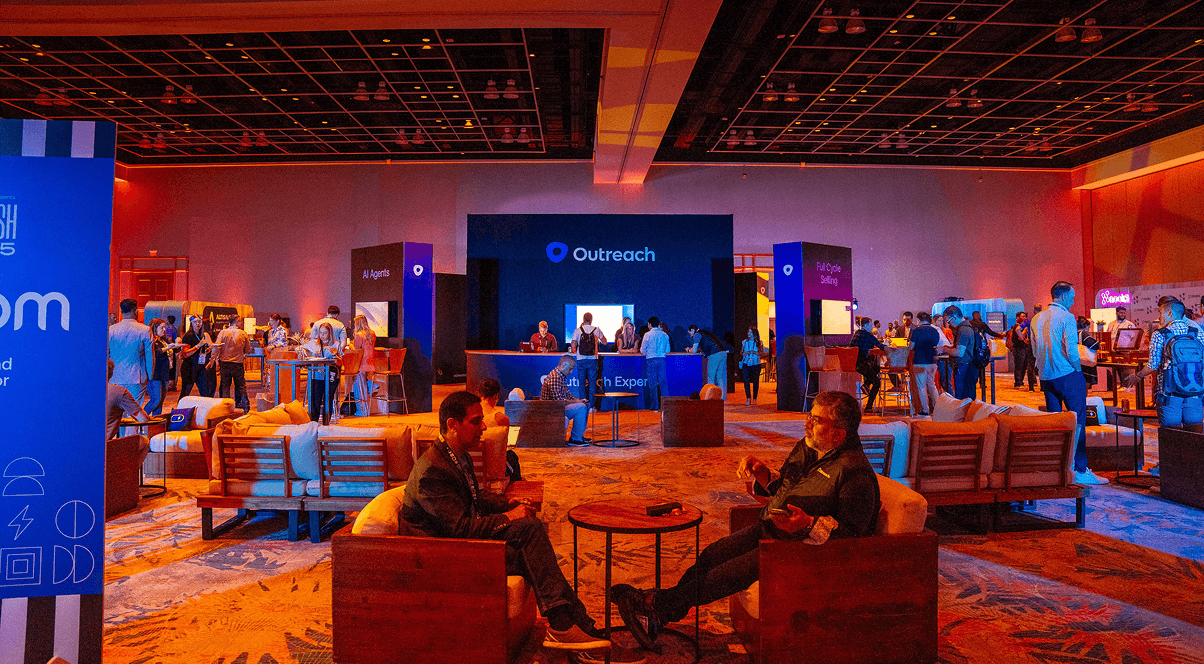 Outreach Unleash conference attendees networking and celebrating